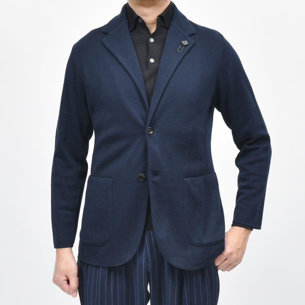 LARDINI(ラルディーニ) オーガニックコットンミラノリブニットジャケット ALJM56000 16051600109