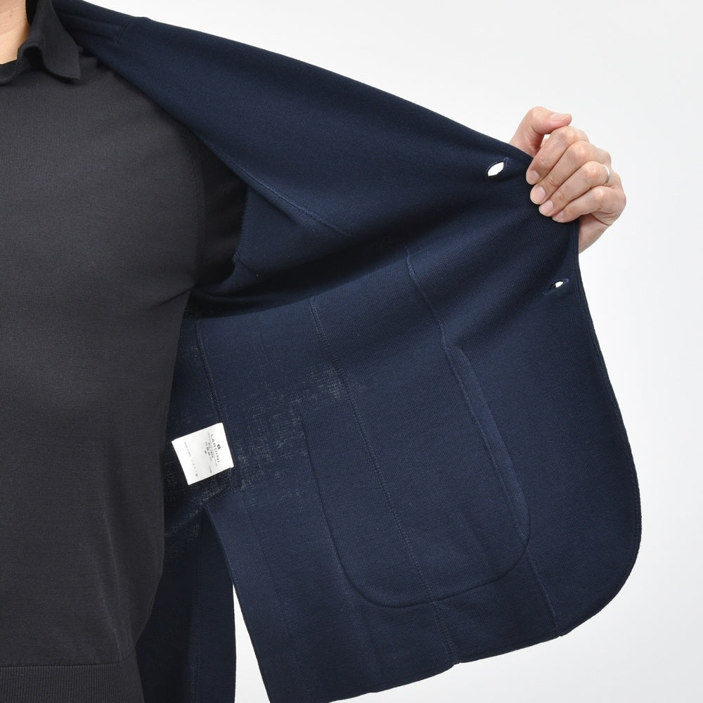 LARDINI(ラルディーニ) オーガニックコットンミラノリブニットジャケット ALJM56000 16051600109