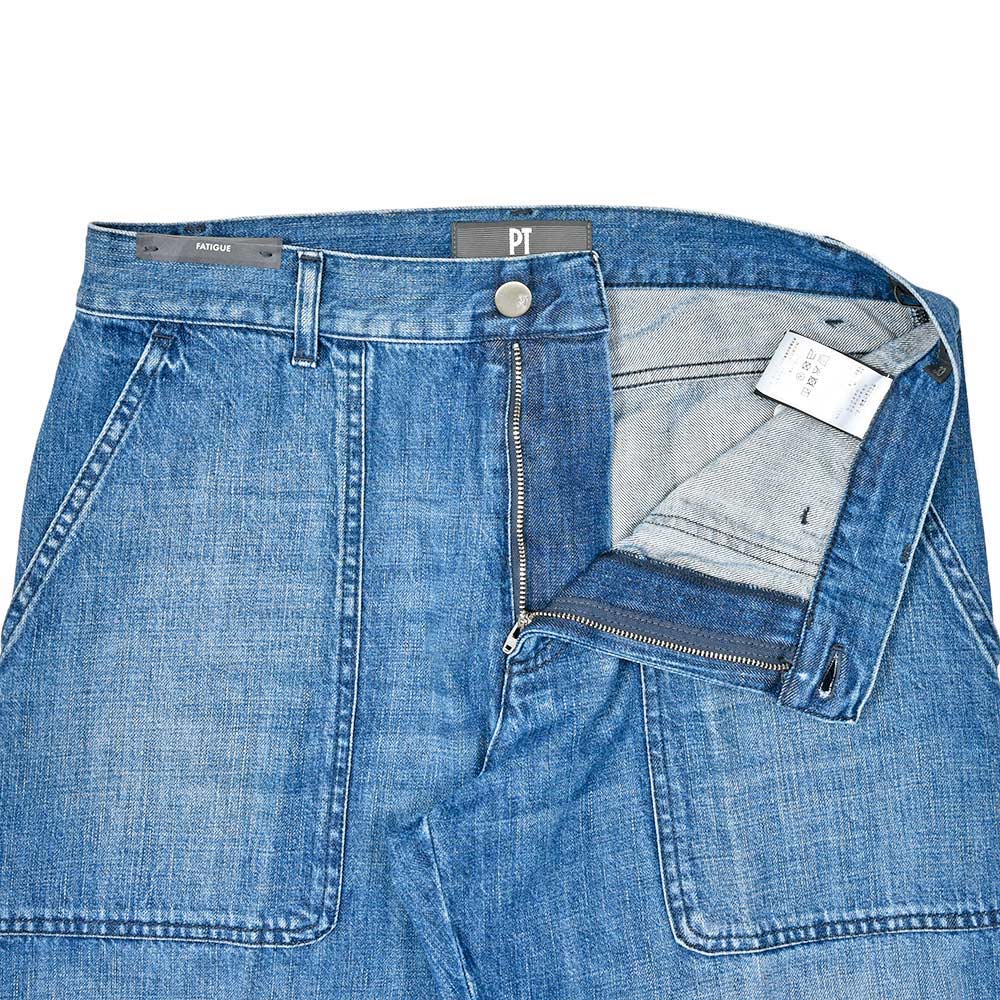PT TORINO DENIM ピーティートリノデニム コットン ウォッシュド デニムペインターパンツ INDUSTRIAL/FATIGUE FIT/OA5010