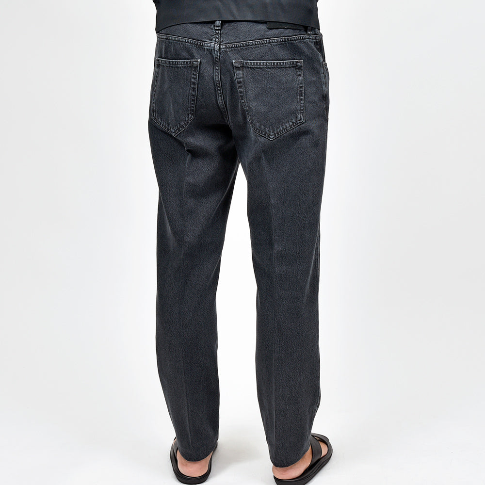 PT TORINO DENIM ピーティートリノデニム コットン ウォッシュド ブラックデニムパンツ REGGAE/TAPERED FIT/TX3810