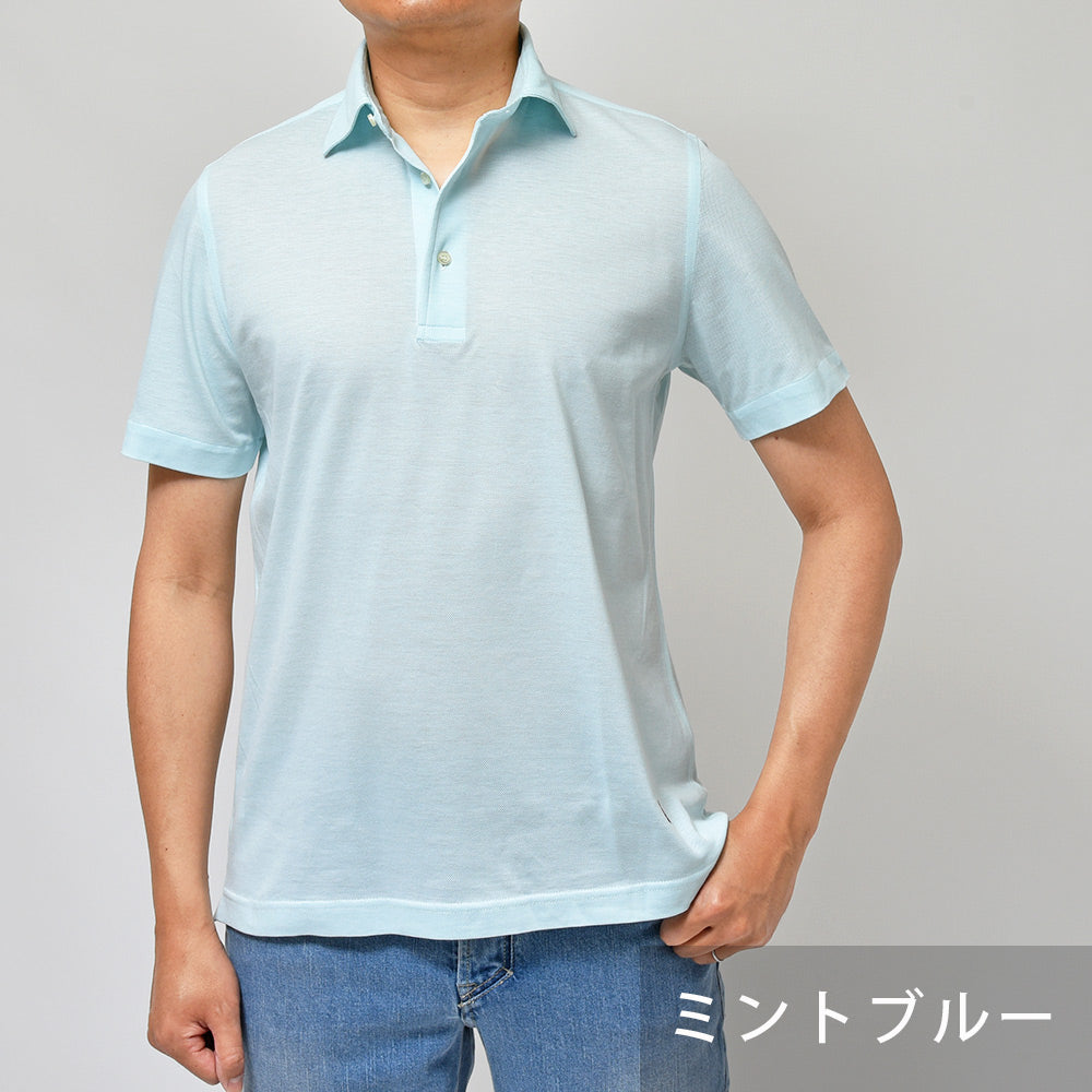 GUY ROVER ギローバー guji/ring別注 ウォッシュドコットン 鹿の子 半袖 ポロシャツ