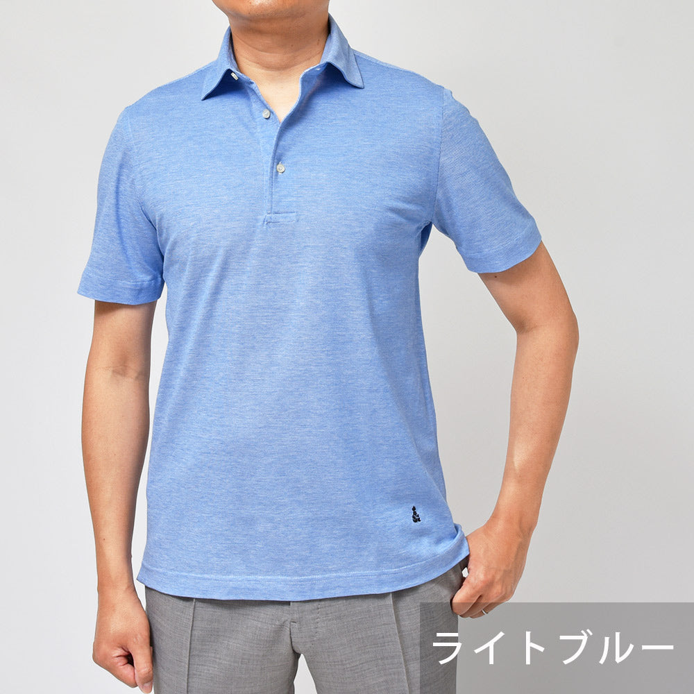 GUY ROVER ギローバー guji/ring別注 ウォッシュドコットン 鹿の子 半袖 ポロシャツ