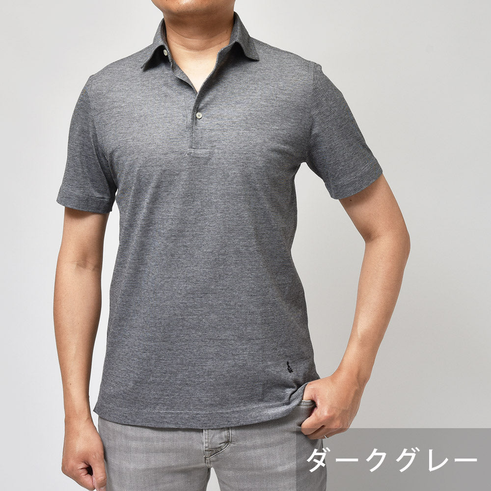 GUY ROVER ギローバー guji/ring別注 ウォッシュドコットン 鹿の子 半袖 ポロシャツ