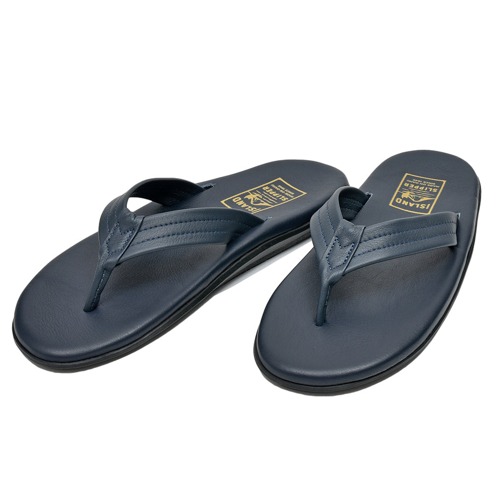 ISLAND SLIPPER アイランドスリッパ PB202 フルグレインレザー ブラックソール トング レザーサンダル