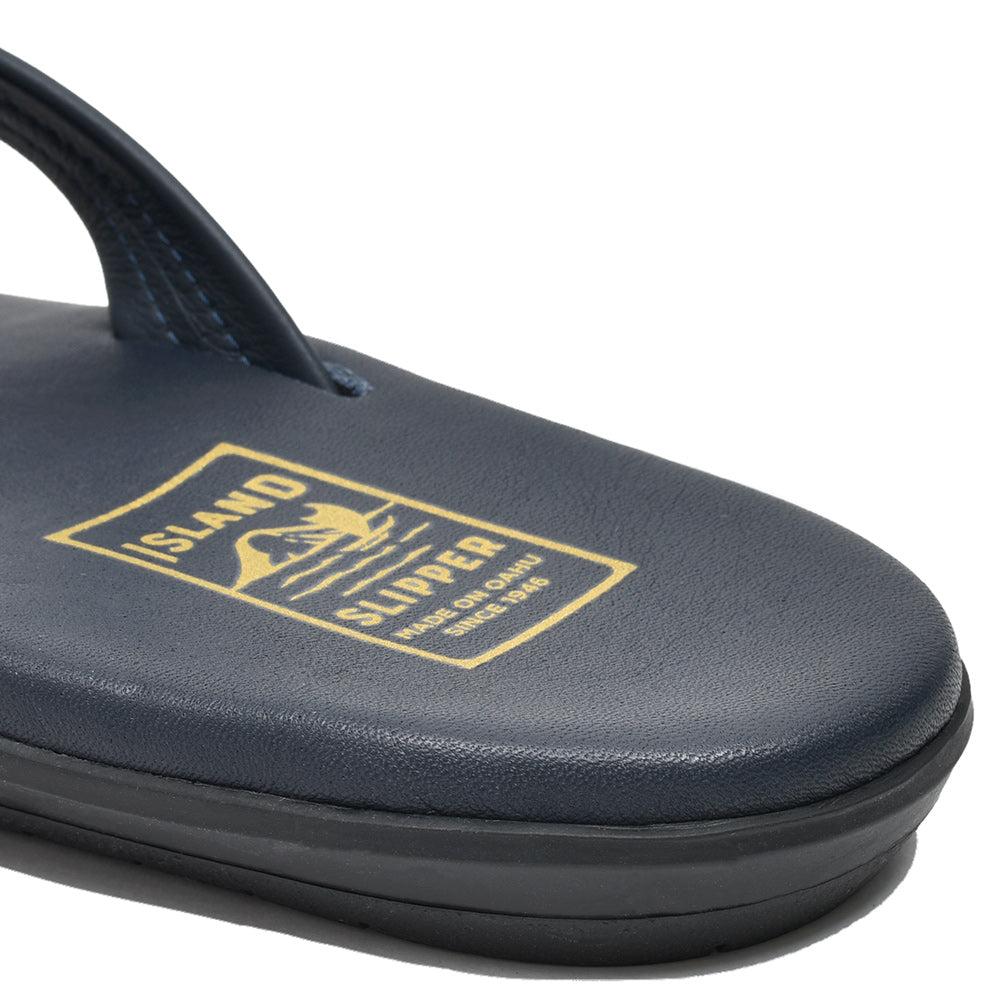 ISLAND SLIPPER アイランドスリッパ PB202 フルグレインレザー ブラックソール トング レザーサンダル