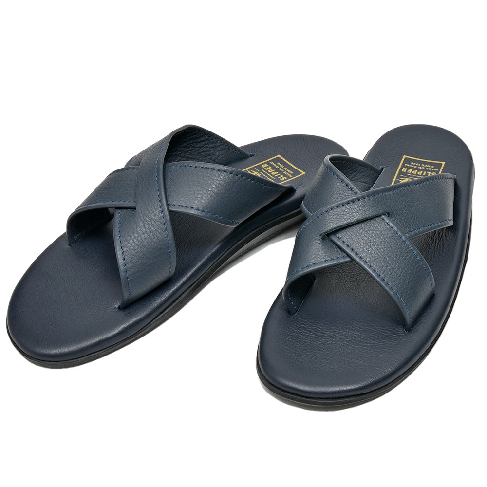 ISLAND SLIPPER アイランドスリッパ PB223 フルグレインレザー ブラックソール クロス レザーサンダル