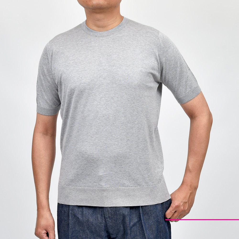 JOHN SMEDLEY ジョンスメドレー KEMPTON シーアイランドコットン 30ゲージ クルーネックニット EASY FIT