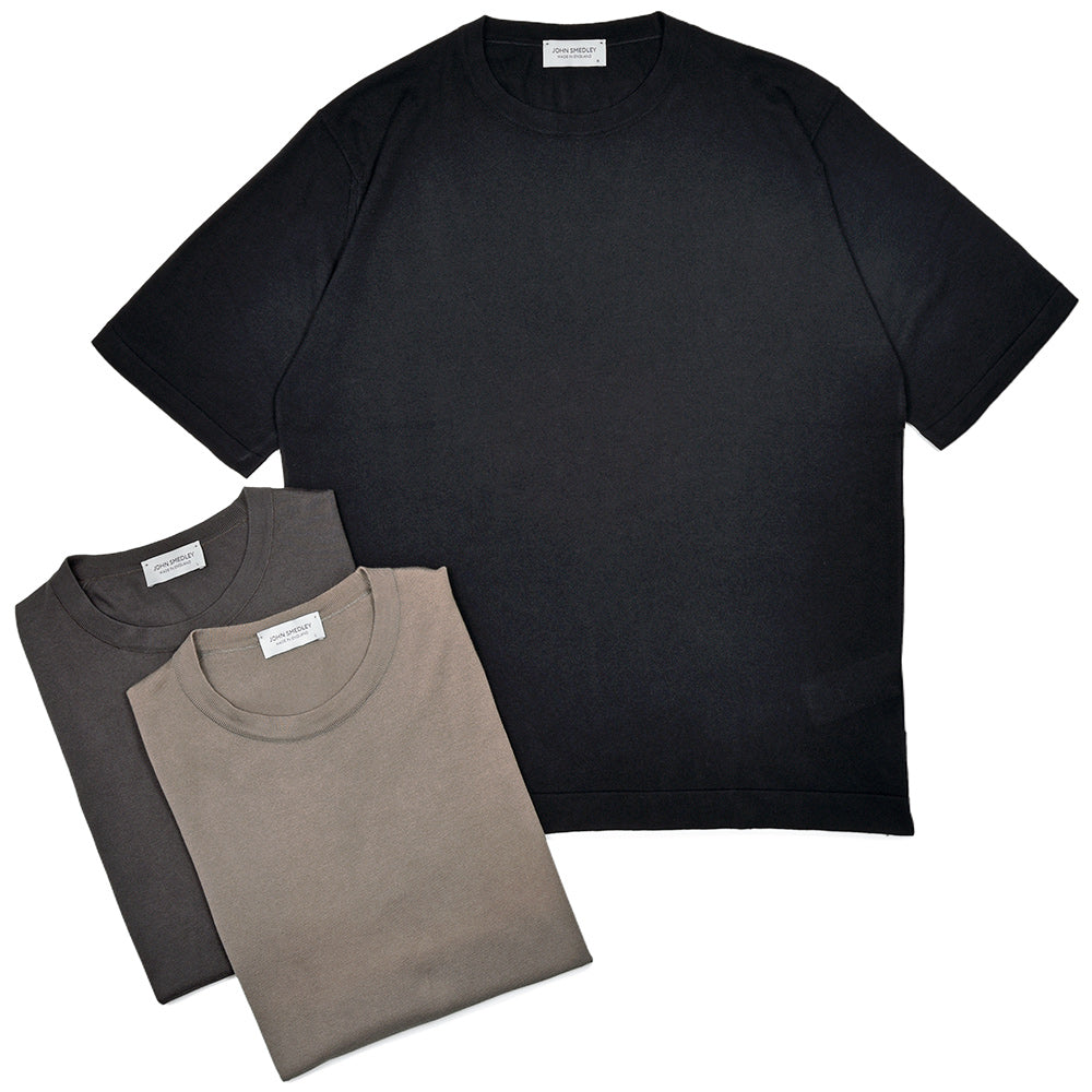 JOHN SMEDLEY ジョンスメドレー S4676 シーアイランドコットン 30ゲージ クルーネック ニットTシャツ