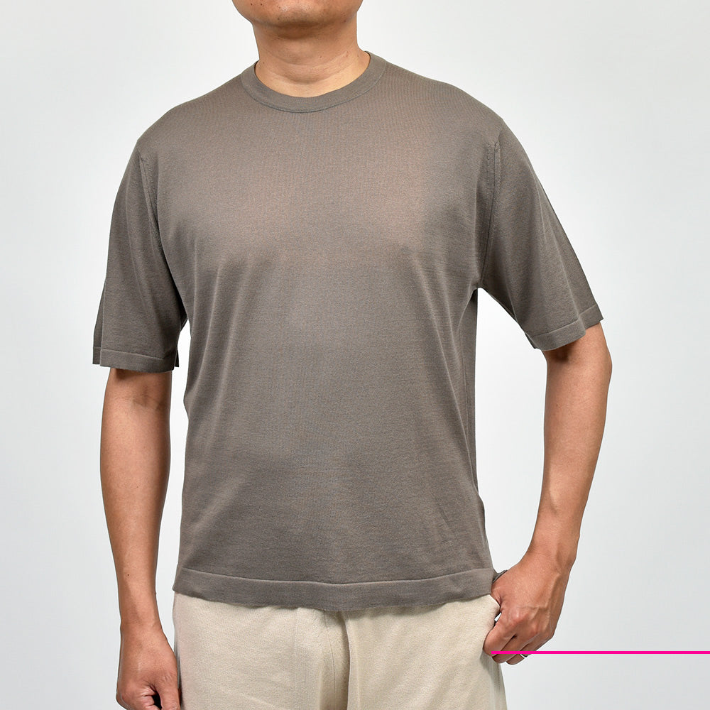 JOHN SMEDLEY ジョンスメドレー S4676 シーアイランドコットン 30ゲージ クルーネック ニットTシャツ