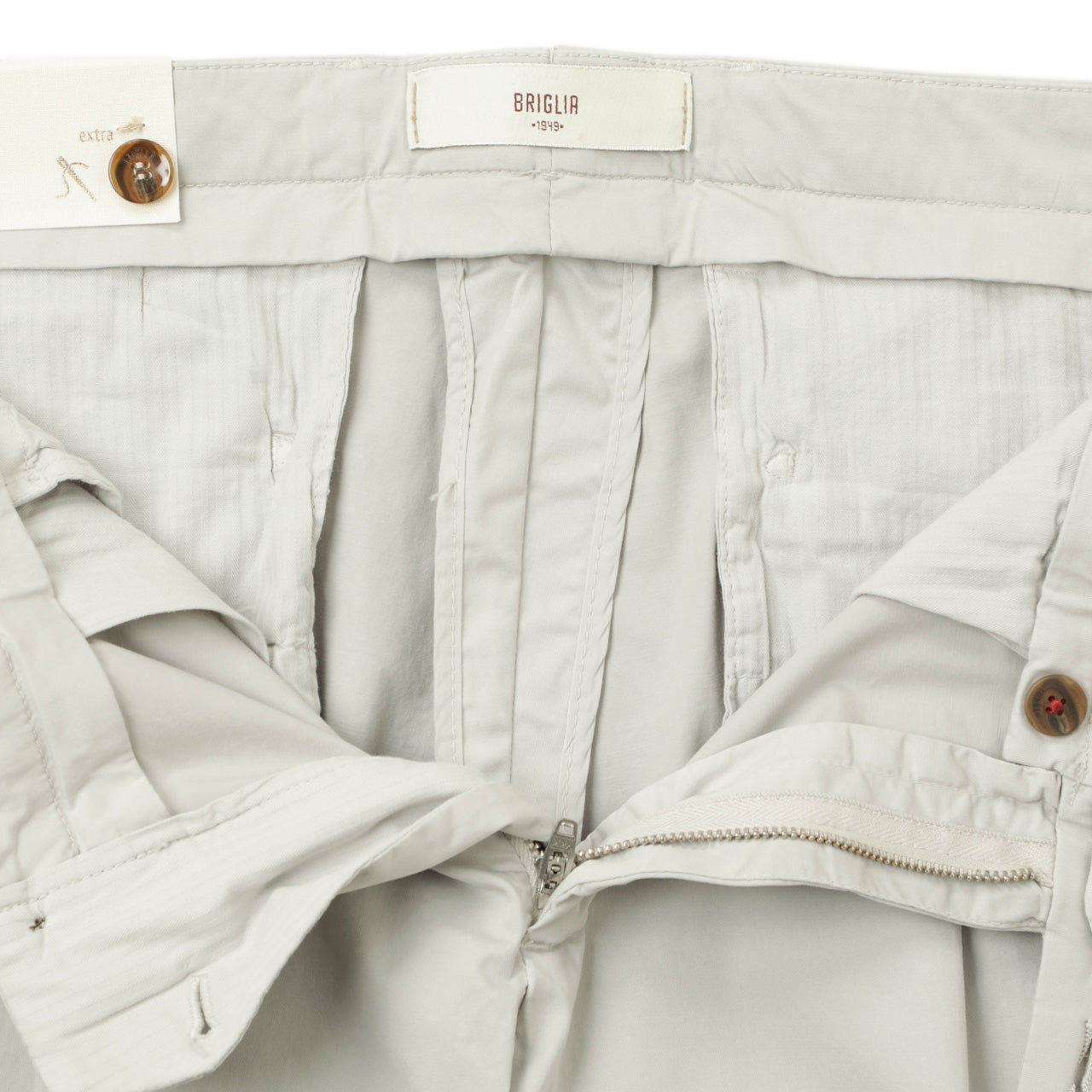 ブリリア 1949 / 1プリーツ ストレッチ スラックス パンツ/ SLIM FIT / BG07 325127 / 0003 ライトグレー