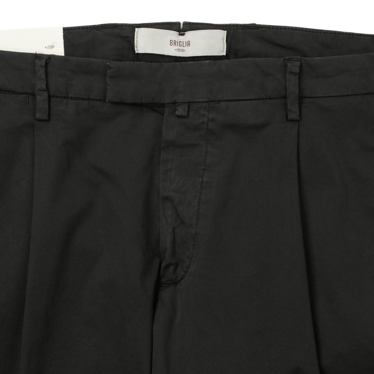 ブリリア 1949 / 1プリーツ ストレッチ スラックス パンツ/ SLIM FIT / BG07 325127 / 0010 ブラック