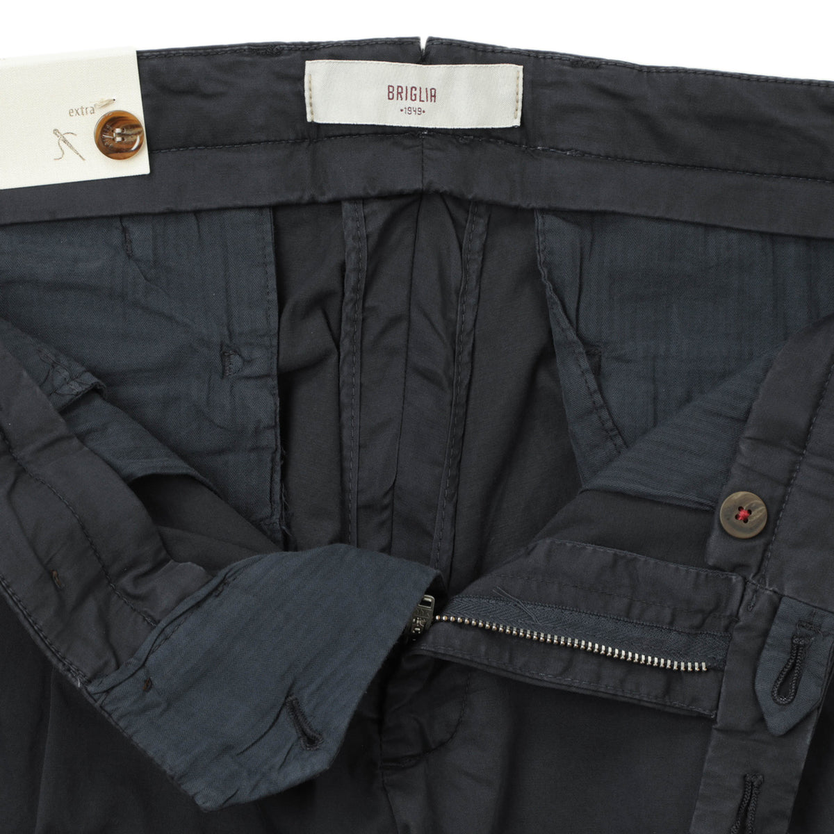 ブリリア 1949 / 1プリーツ ストレッチ スラックス パンツ/ SLIM FIT / BG07 325127 / 0011 ネイビー