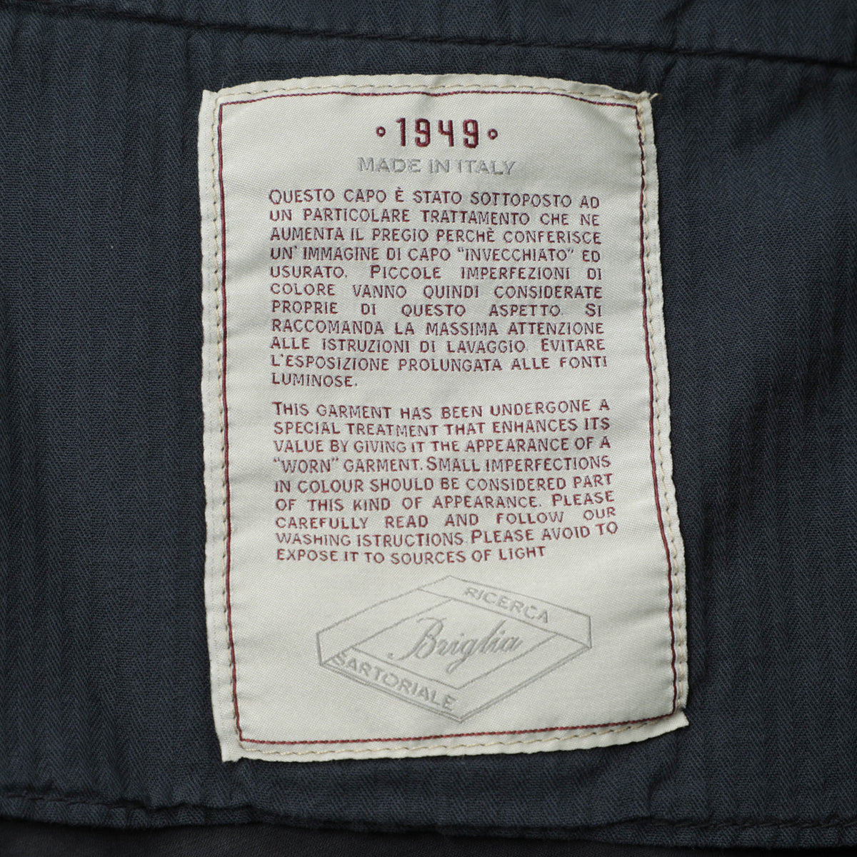 ブリリア 1949 / 1プリーツ ストレッチ スラックス パンツ/ SLIM FIT / BG07 325127 / 0011 ネイビー