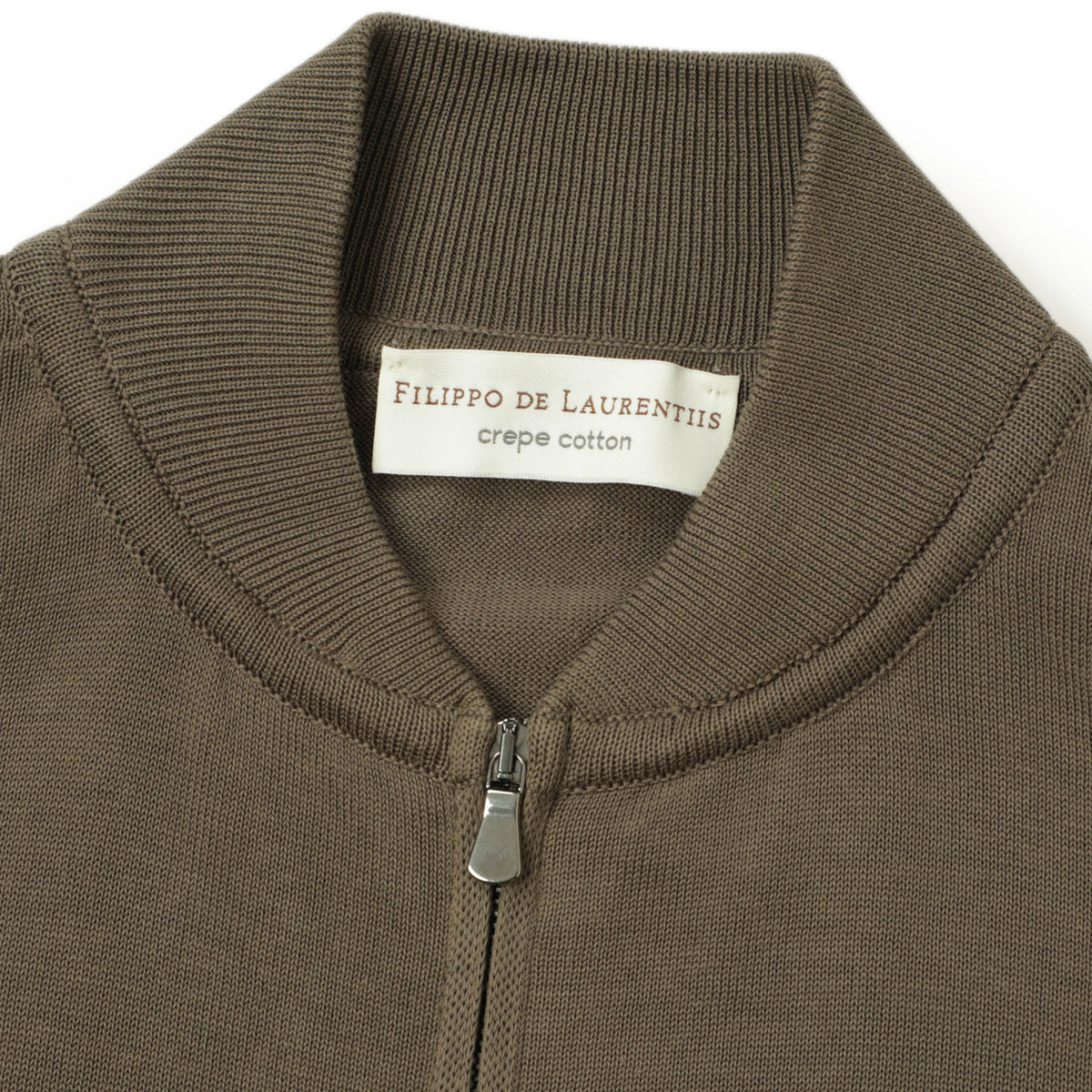フィリッポ デ ローレンティス / コットン ボンバー ニットジャケット / CrepeCotton / 5110-BZ1ML2AT11 / カーキ