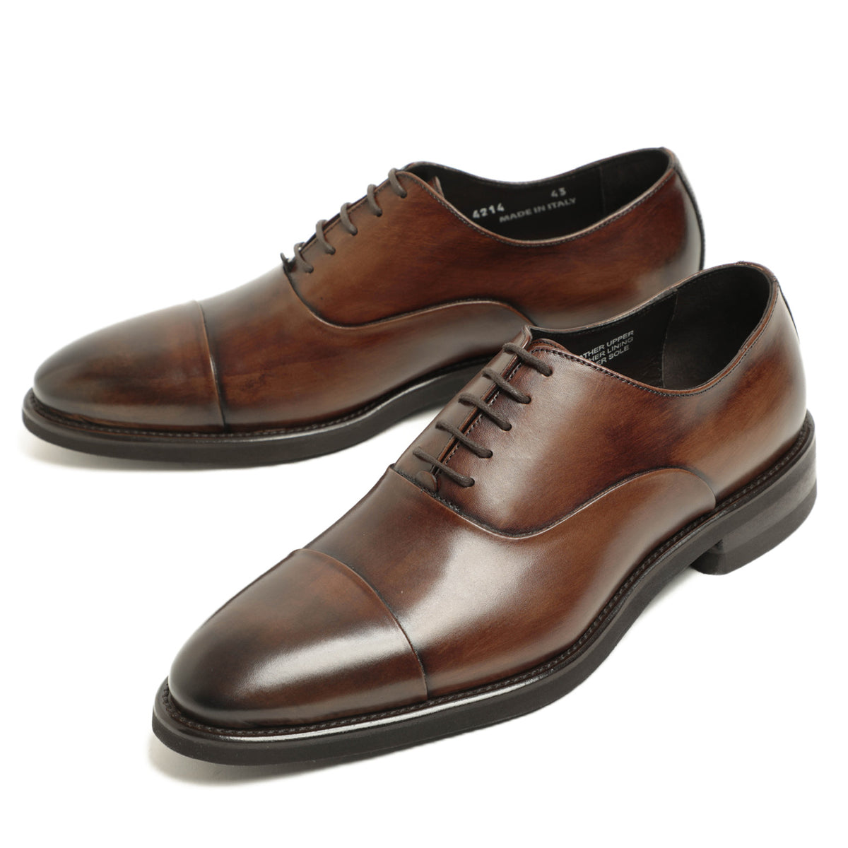 Calzoleria Toscana カルツォレリア トスカーナ ストレートチップ キャップトゥ 内羽根 レザー EXTRA LIGHT 4214-TINO ブラウン