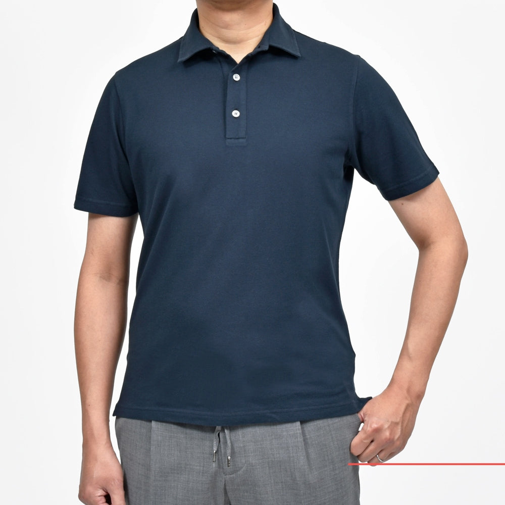 ZANONE(ザノーネ) ガーメントダイオーガニックコットン鹿の子S/Sポロ POLO MC/SLIM FIT/815139/ZM325/34416