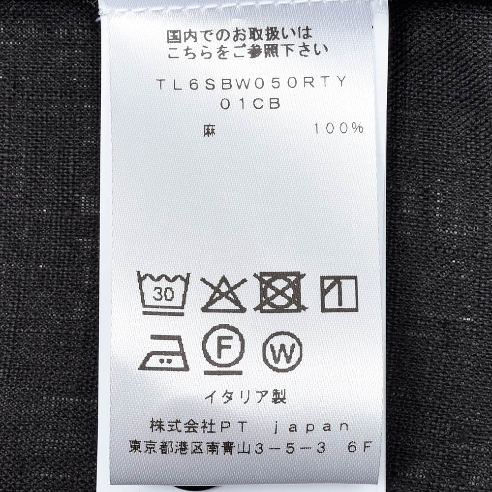 PT TORINO ピーティートリノ リネン オープンカラーシャツ 01CB