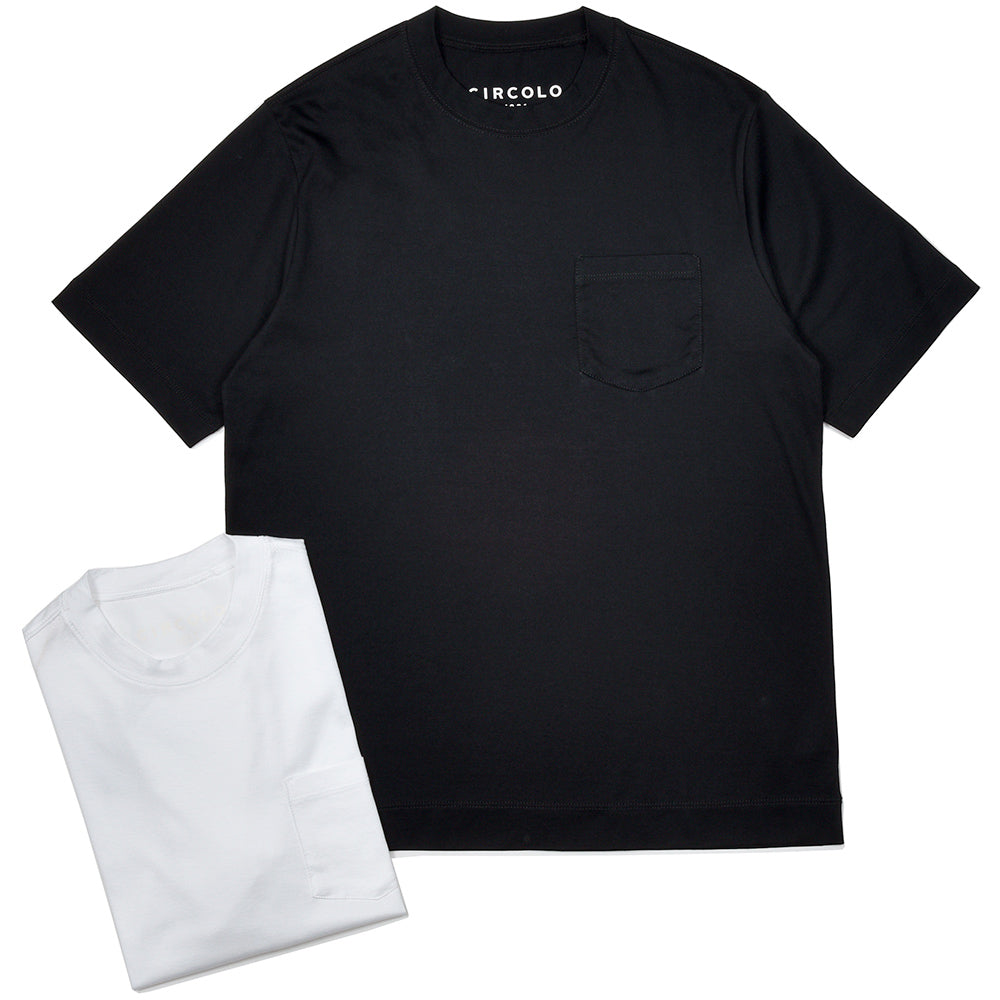 CIRCOLO 1901 チルコロ 1901 コットン ジャージー ポケT クルーネック カットソー