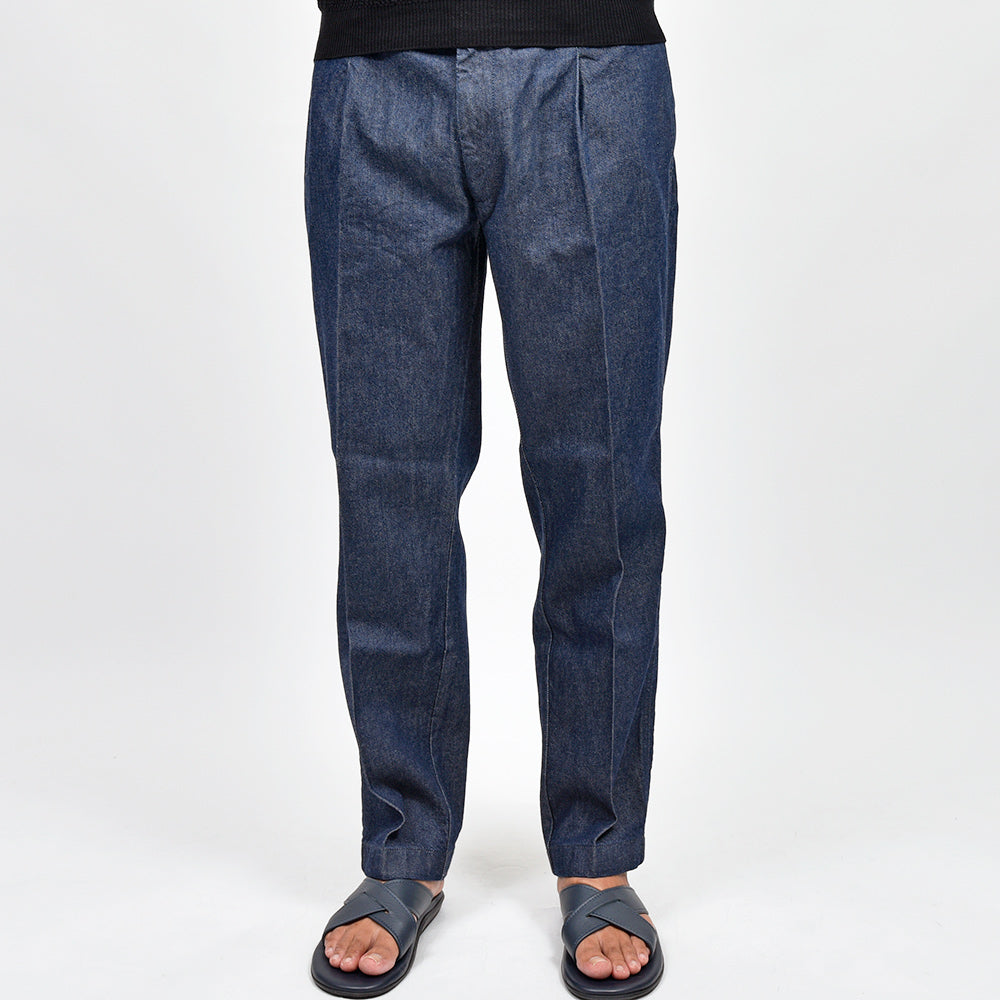 PT TORINO DENIM ピーティートリノデニム コットン ウォッシュド 1プリーツ デニムチノパンツ METAL/CHINO FIT/OA5220