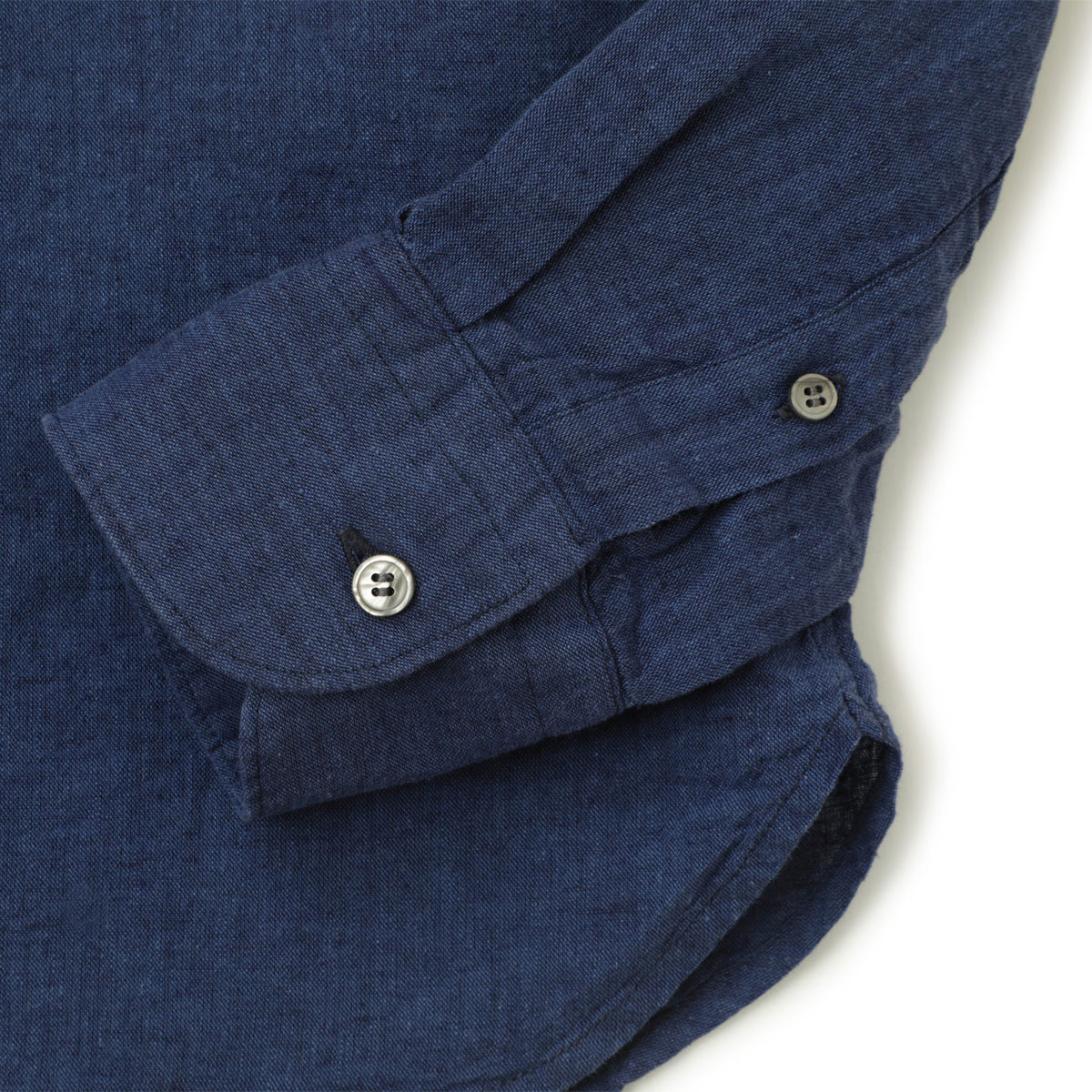 オリアン / ヴィンテージ / カプリシャツ 長袖 ワイドカラー / リネンコットン 製品洗い / SLIM FIT / KH30F / BLUE / ブルー