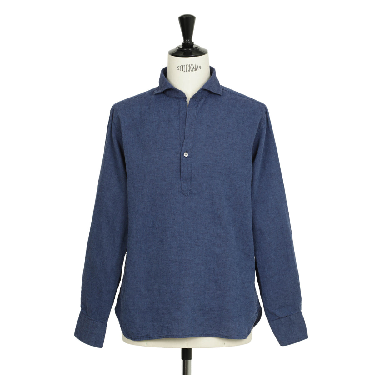 オリアン / ヴィンテージ / カプリシャツ 長袖 ワイドカラー / リネンコットン 製品洗い / SLIM FIT / KH30F / BLUE / ブルー