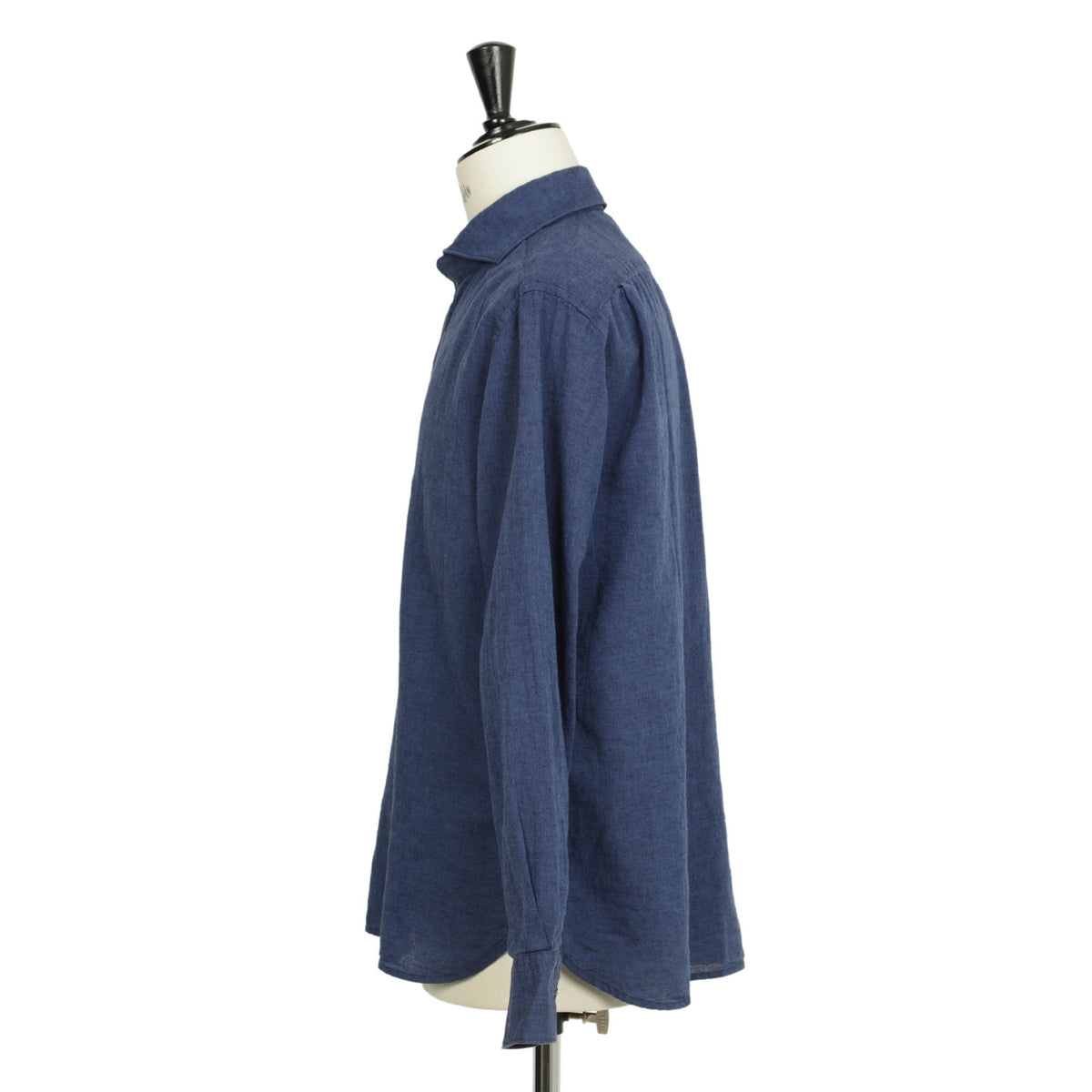 オリアン / ヴィンテージ / カプリシャツ 長袖 ワイドカラー / リネンコットン 製品洗い / SLIM FIT / KH30F / BLUE / ブルー