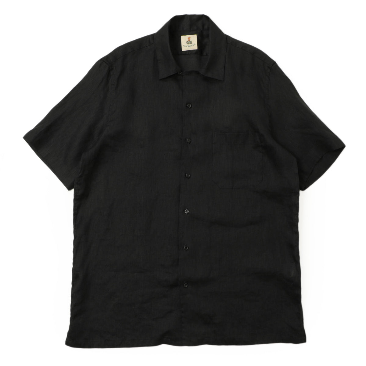 ギローバー / リネン 半袖 オープンカラー シャツ/3250GR352L 551300 07 ブラック