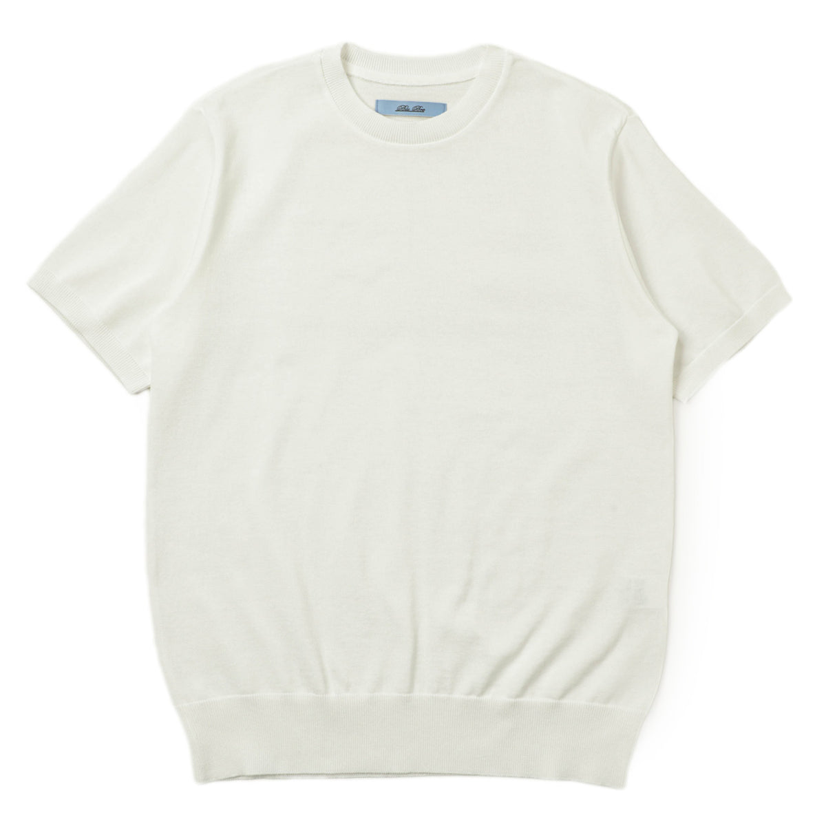 ブルブレ×ヴァンドリ / クルーネック 半袖 ハイゲージ コットン ニット Tシャツ/24SBL41107/オフホワイト