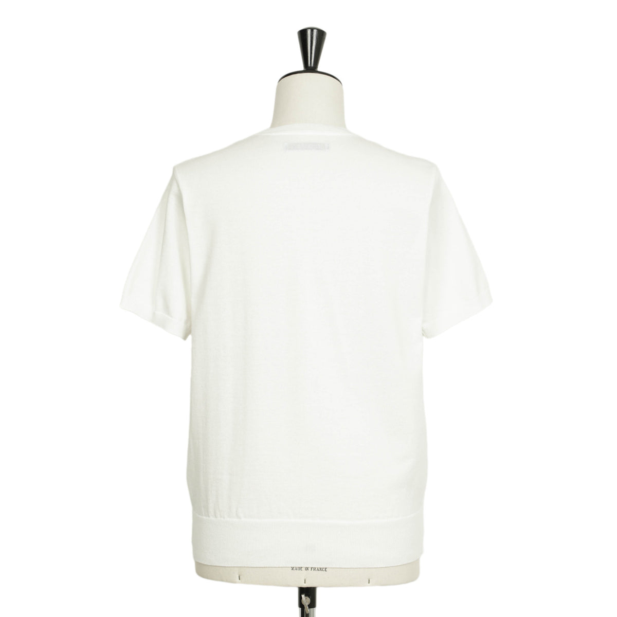 ブルブレ×ヴァンドリ / クルーネック 半袖 ハイゲージ コットン ニット Tシャツ/24SBL41107/オフホワイト