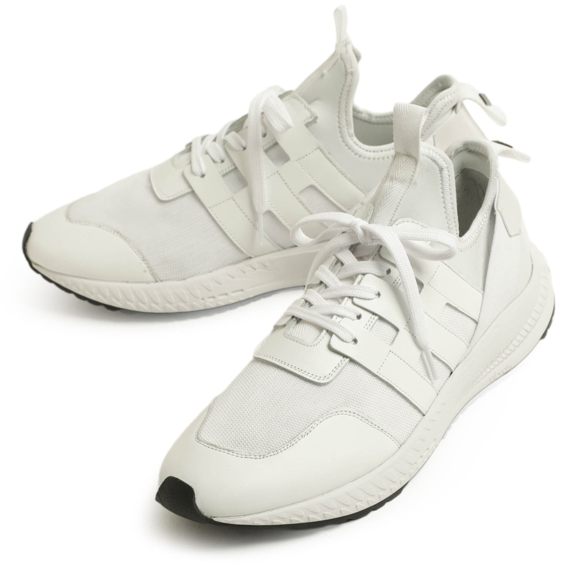 ダブルエイチ / ヒロシツボウチ×干場義雅 ニット ストレッチ ローカットスニーカー/ Vibram / WH-0121 / ホワイト