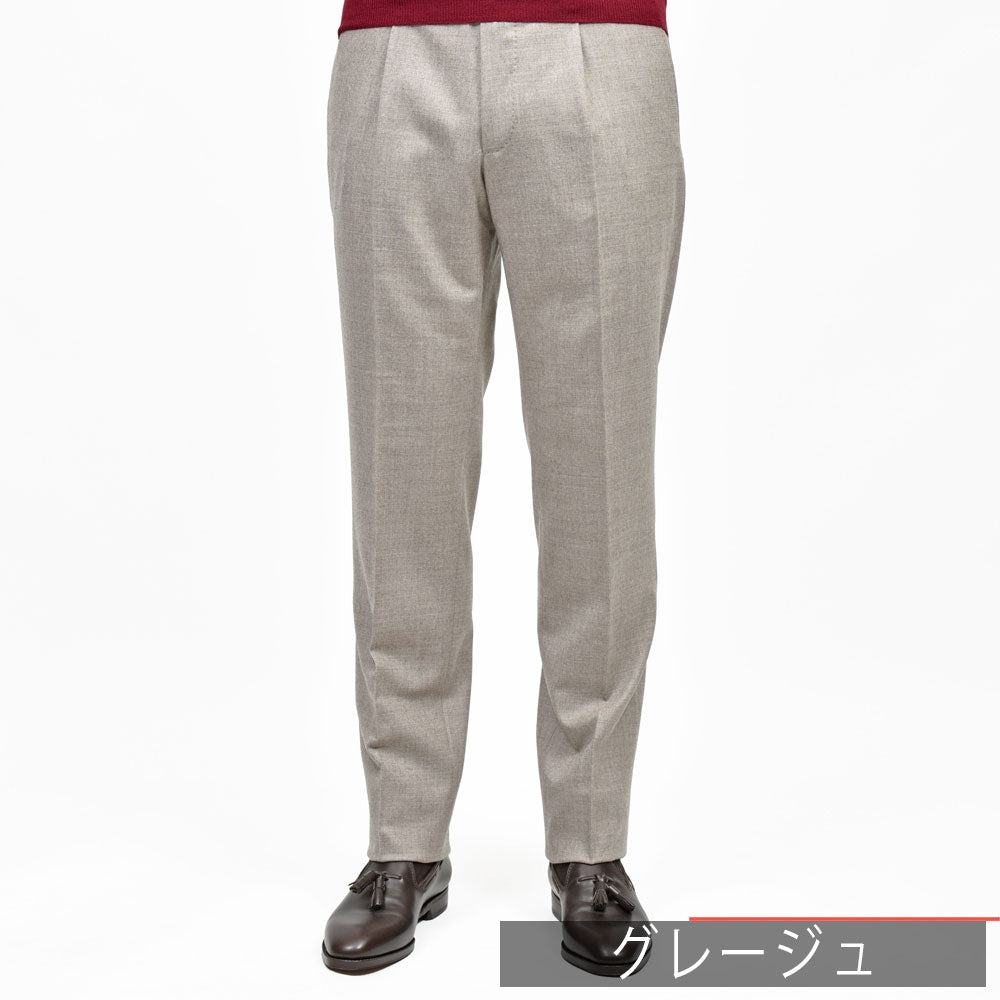 TAGLIATORE(タリアトーレ) ストレッチウールサキソニー1プリーツテーパードパンツ TAG11/550012