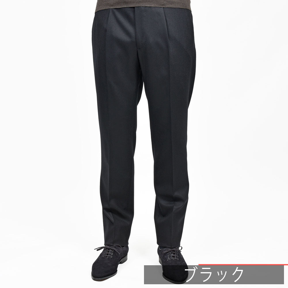 TAGLIATORE(タリアトーレ) ストレッチウールサキソニー1プリーツテーパードパンツ TAG11/550012