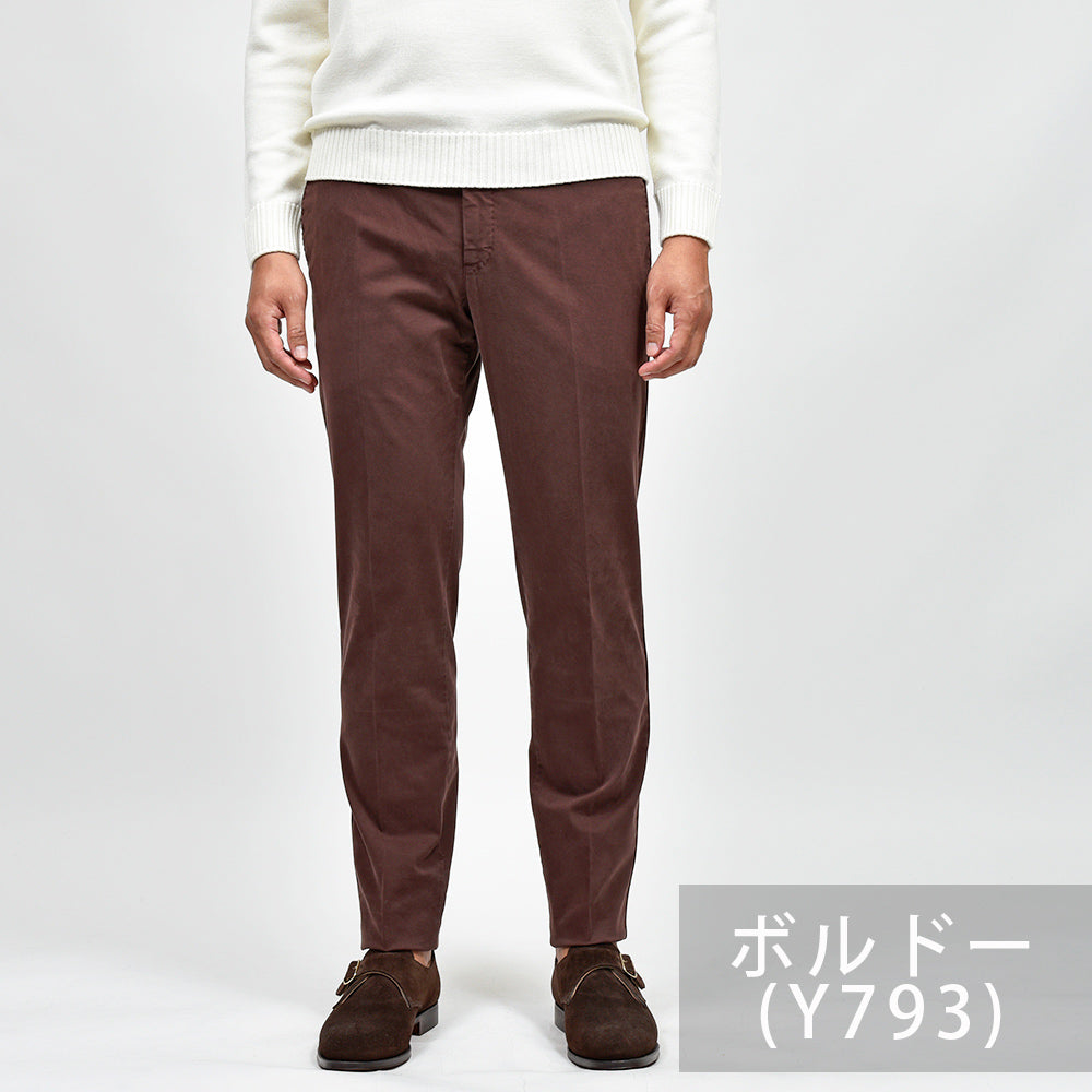PT TORINO(ピーティー トリノ) 4シーズンストレッチコットン ノープリーツパンツ SUPERSLIM FIT/NK03