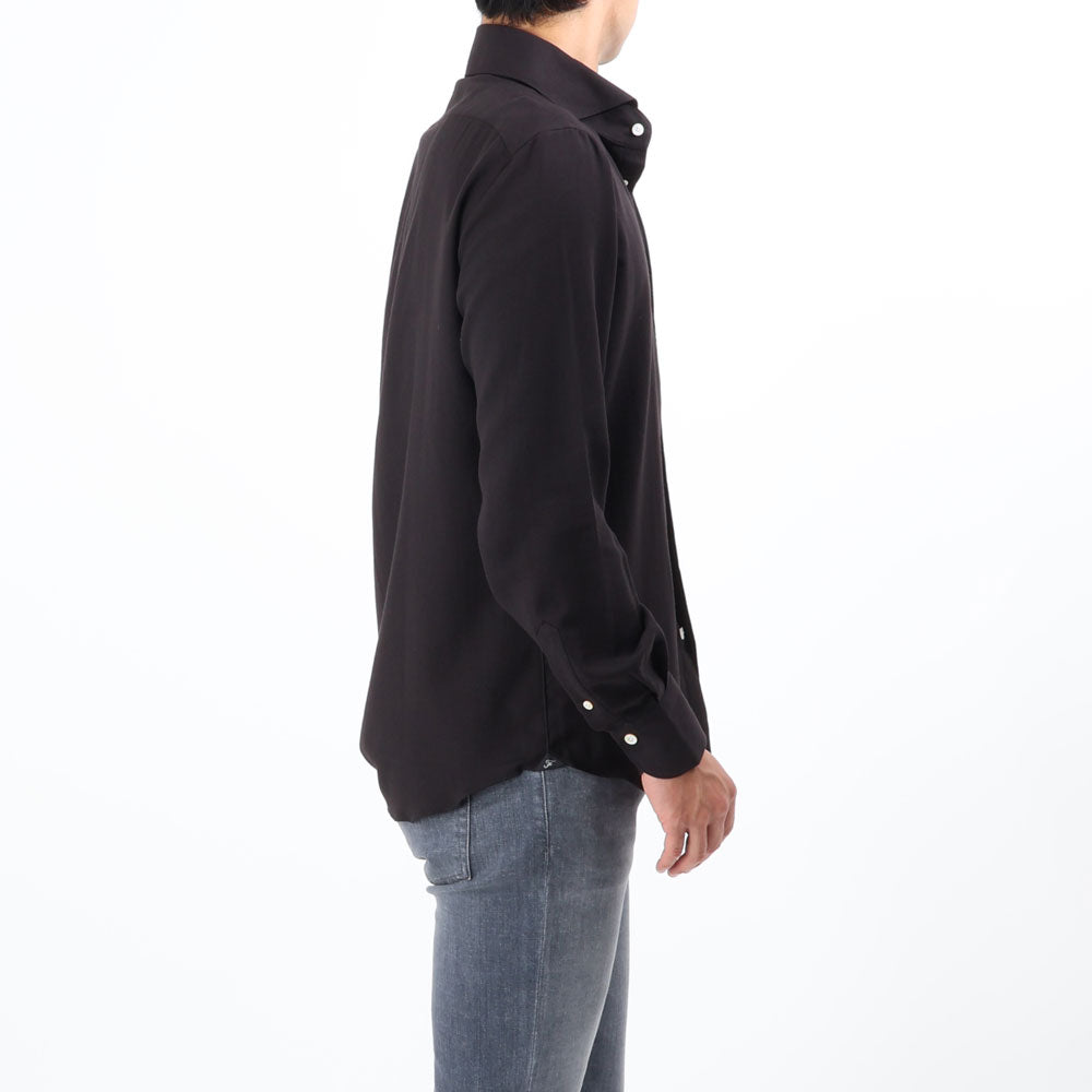 フィナモレ / コットン&カシミア ツイル カッタウェイカラー シャツ/C0286、A5094