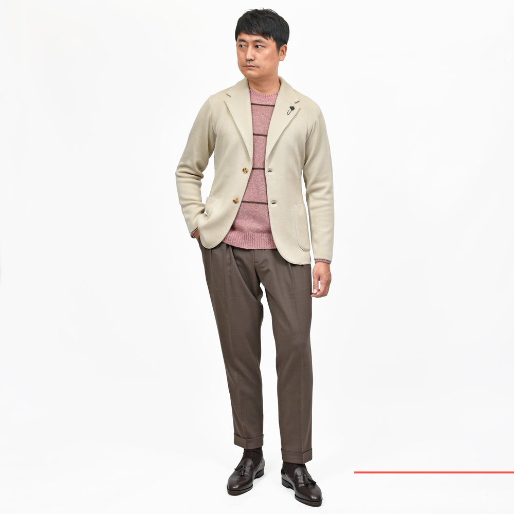 LARDINI(ラルディーニ) ウールミラノリブニットジャケット CNCJLJM56/CN65000
