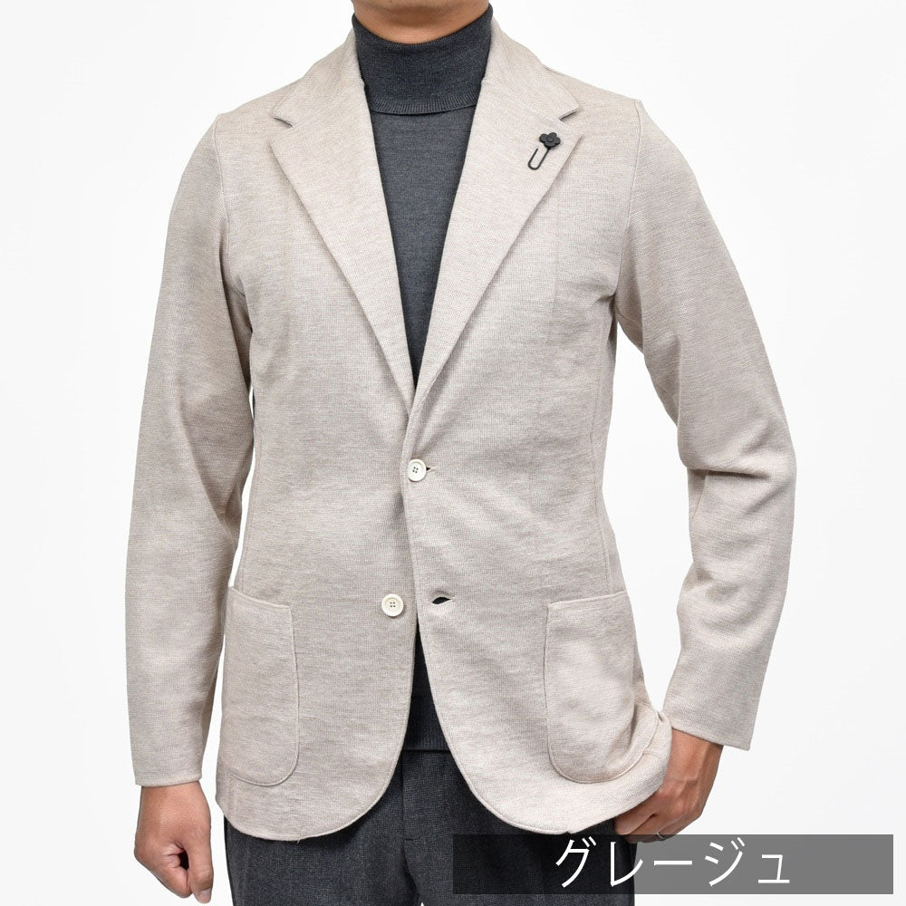 LARDINI(ラルディーニ) ウールミラノリブニットジャケット CNCJLJM56/CN65000