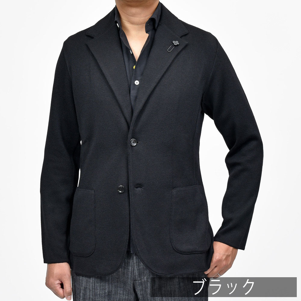 LARDINI(ラルディーニ) ウールミラノリブニットジャケット CNCJLJM56/CN65000