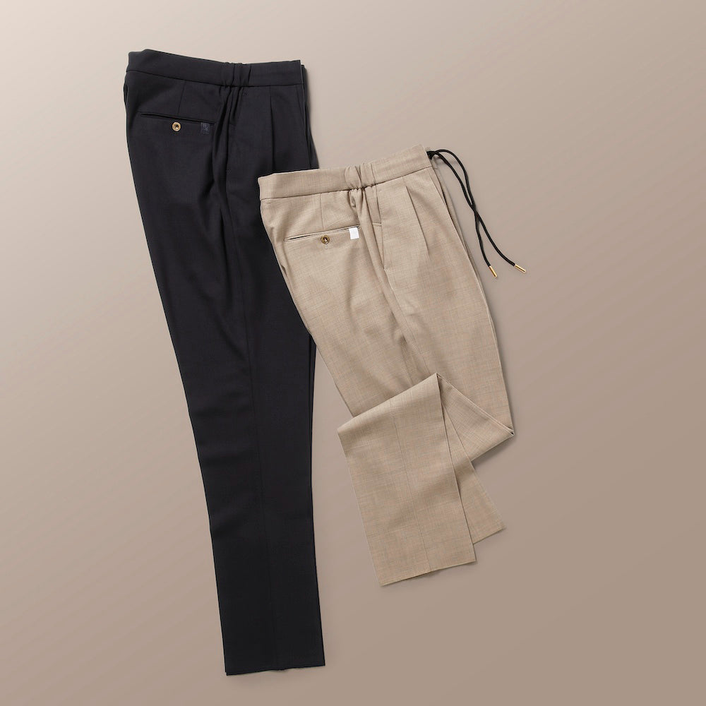 ベルウィッチ /【BR別注】テック エコウール 2プリーツ リラックスパンツ/SCOTCH RELAX GOLD/BN7000X