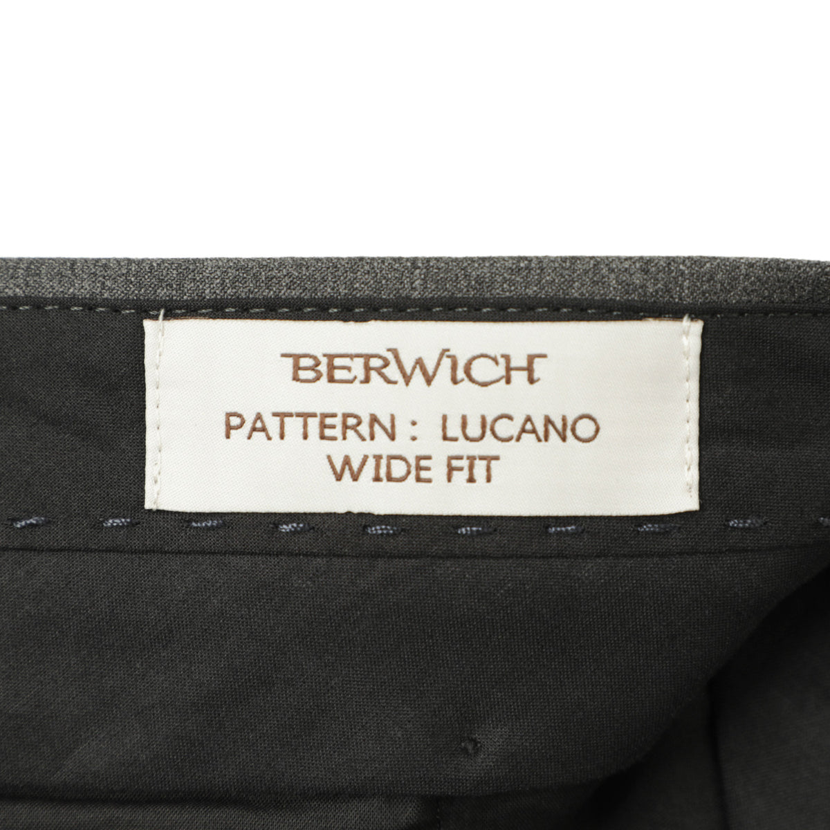 BERWICH(ベルウィッチ)LUCANO LONG|ワイドテーパードパンツ/ノープリーツ・ストレッチ/ウール混素材/GT1523X/ダークグレー