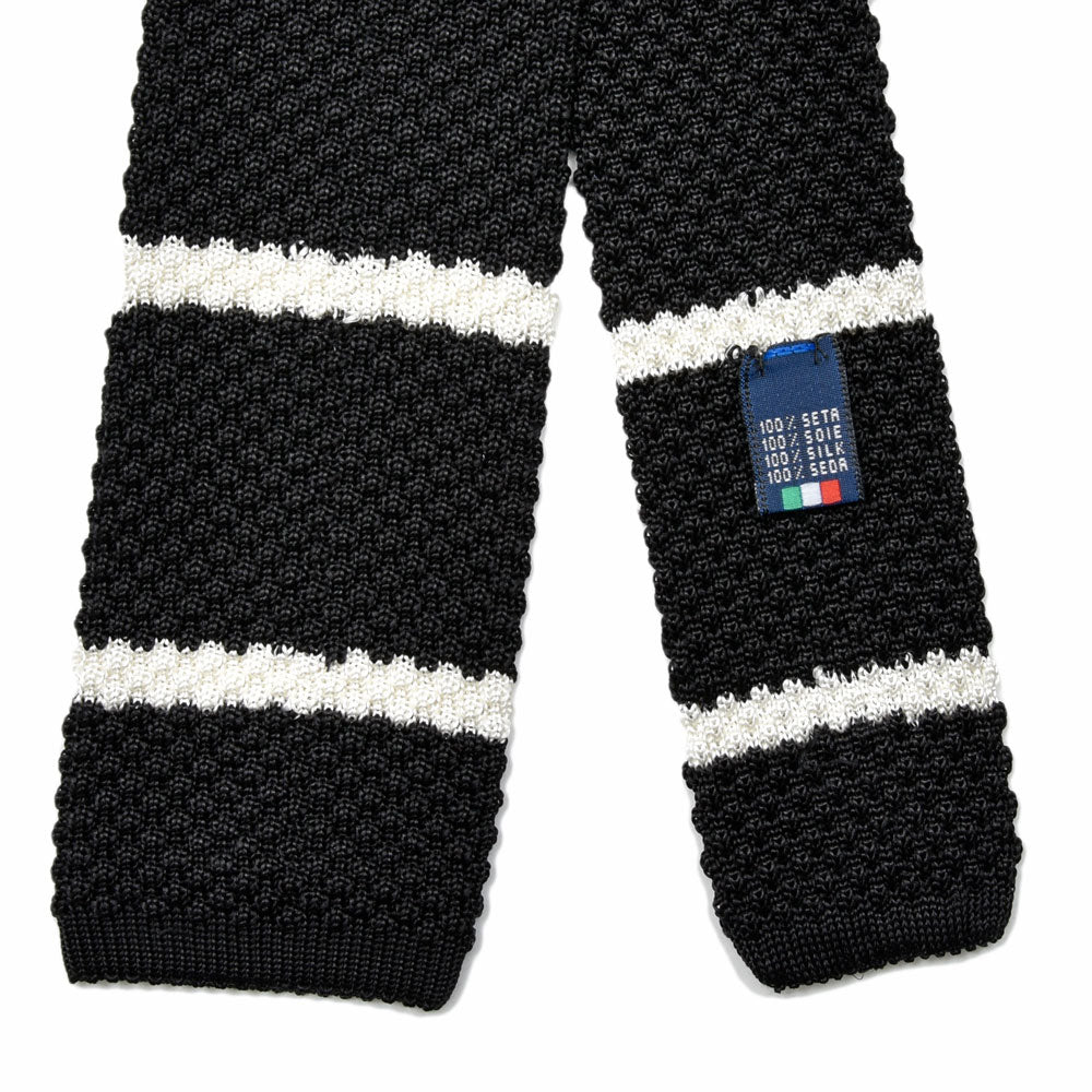 HUSBANDS(ハズバンズ) シルクジャガードストライプニットタイ H13A CRBC