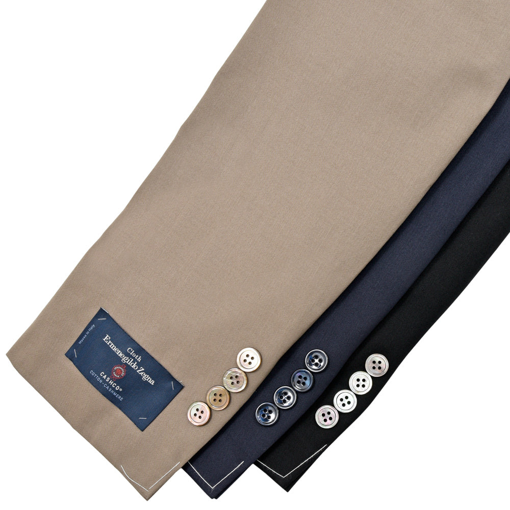 guji(グジ) コットンカシミア3Bジャケット MADE BY RING JACKET / Ermenegildo Zegna - CASHCO 17052200028