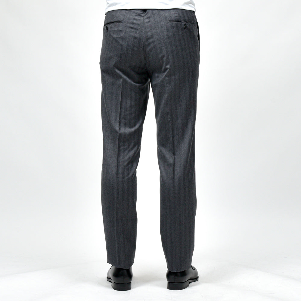 guji(グジ) ウールヘリンボーンストライプ3B1プリーツスーツ MADE BY RING JACKET / Ermenegildo Zegna - TROFEO 17152200028
