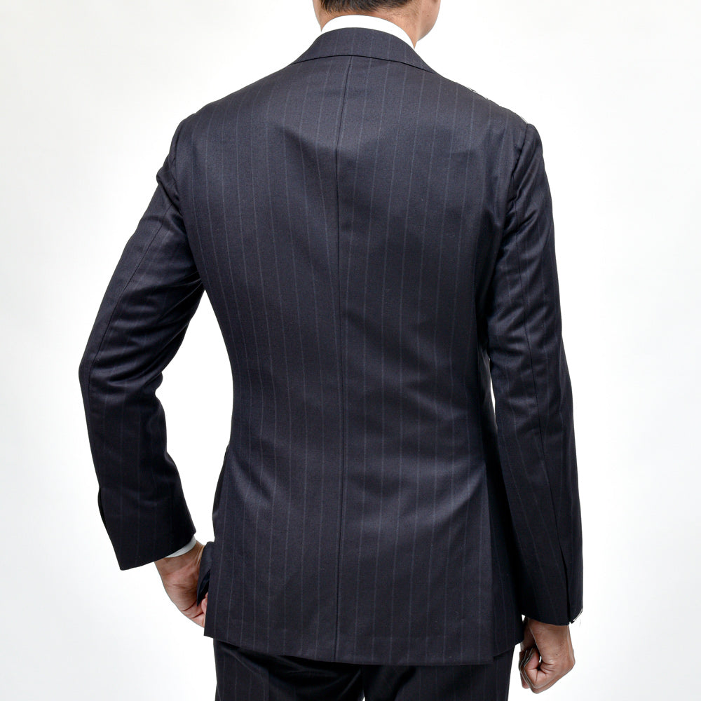 guji(グジ) ウールシャドーストライプ3B1プリーツスーツ MADE BY RING JACKET / Ermenegildo Zegna - TROFEO 17152201028
