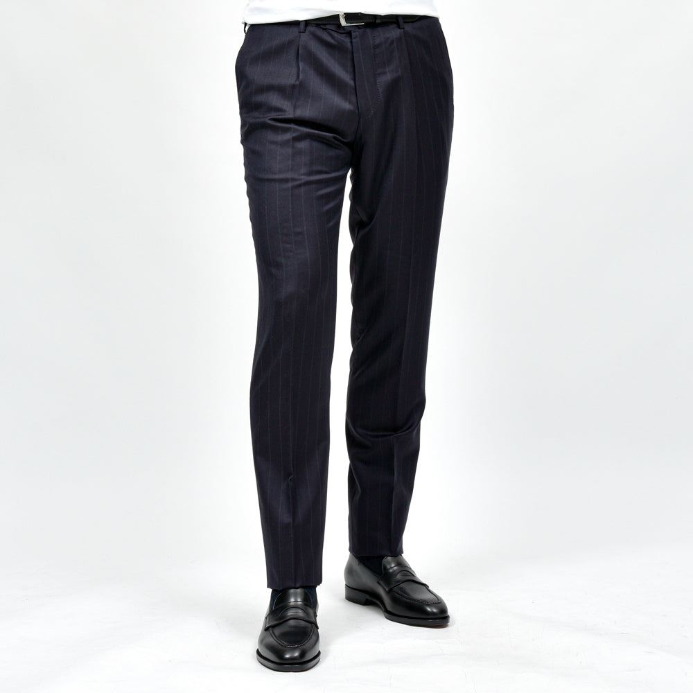 guji(グジ) ウールシャドーストライプ3B1プリーツスーツ MADE BY RING JACKET / Ermenegildo Zegna - TROFEO 17152201028