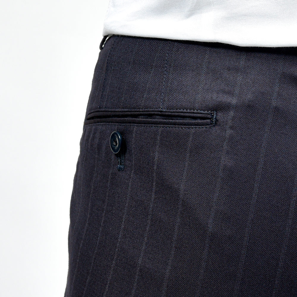 guji(グジ) ウールシャドーストライプ3B1プリーツスーツ MADE BY RING JACKET / Ermenegildo Zegna - TROFEO 17152201028