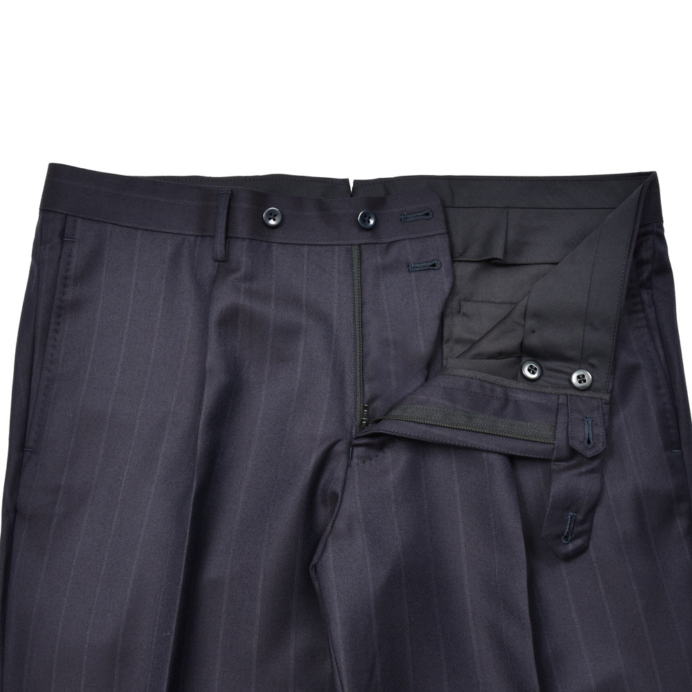 guji(グジ) ウールシャドーストライプ3B1プリーツスーツ MADE BY RING JACKET / Ermenegildo Zegna - TROFEO 17152201028