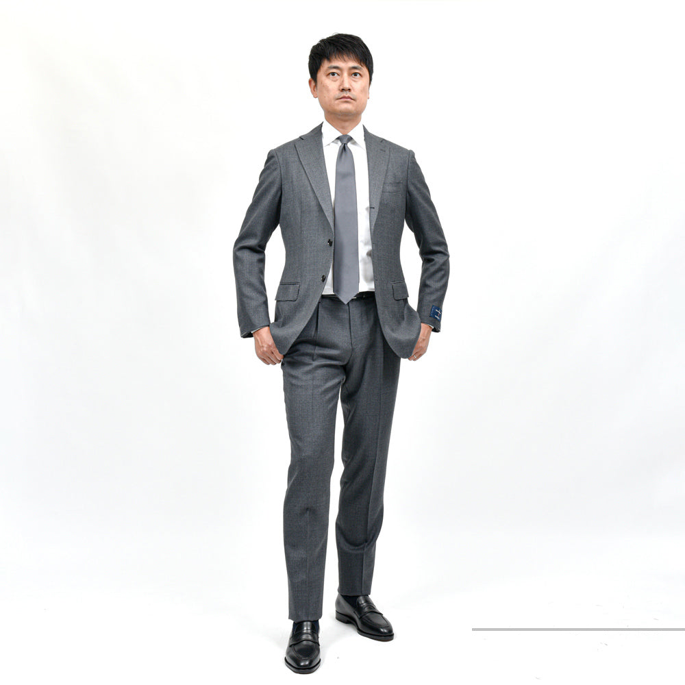 guji(グジ) ウールサージ3B1プリーツスーツ MADE BY RING JACKET / Ermenegildo Zegna - ISLAND FLEECE 17152202028