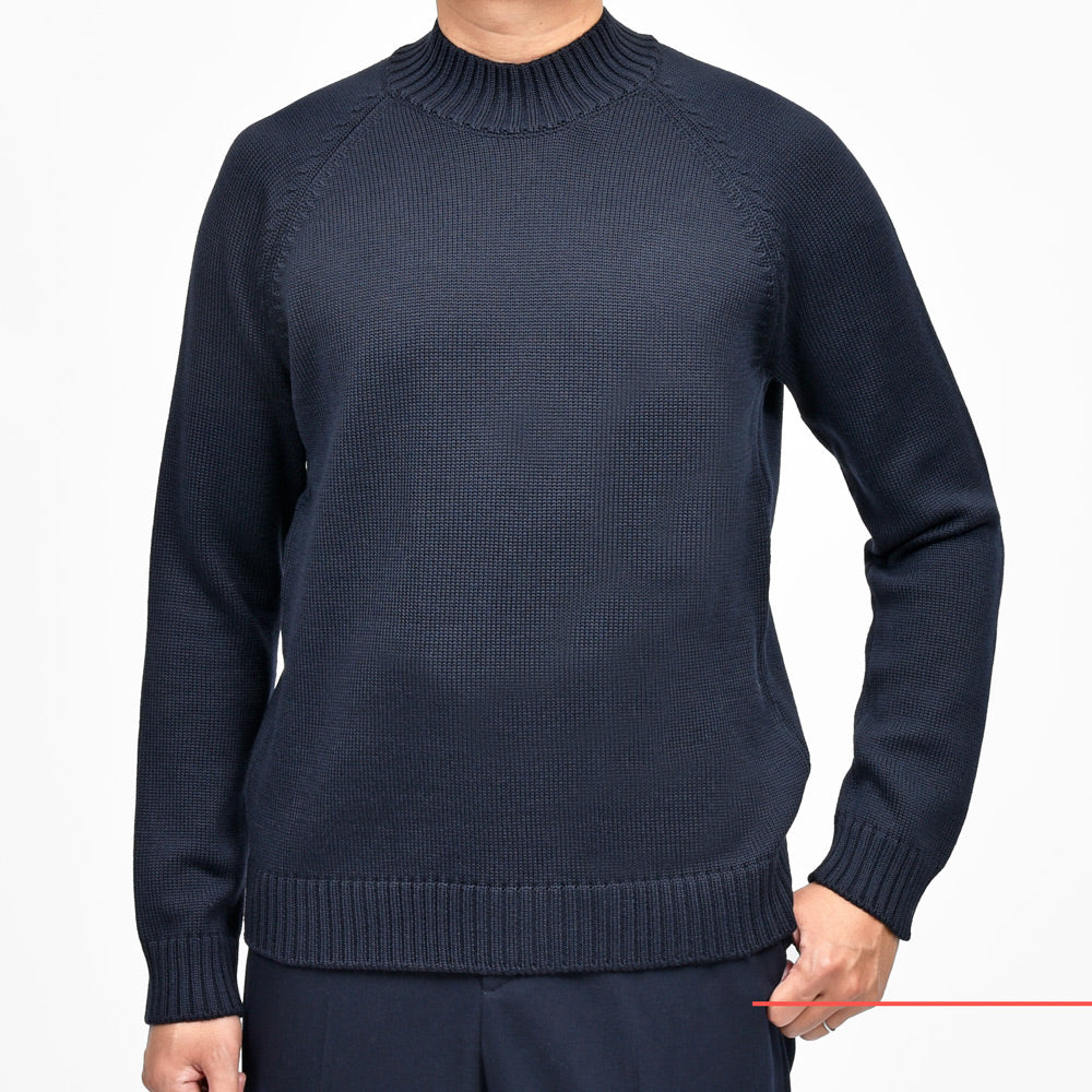ZANONE(ザノーネ) 5ゲージウールモックネックニット SLIM FIT/472-45402
