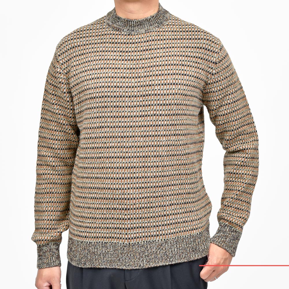 ZANONE(ザノーネ) 5ゲージウールジャガードモックネックニット SLIM FIT/472-45412(M)