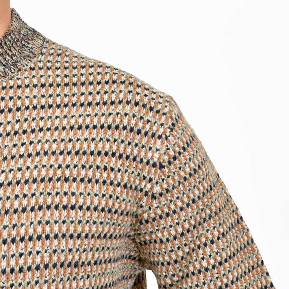 ZANONE(ザノーネ) 5ゲージウールジャガードモックネックニット SLIM FIT/472-45412(M)